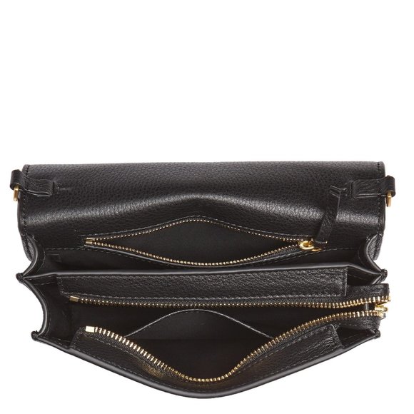 Tory Burch Georgia Pebble Leather Combo Crossbody - Picture 2 of 5